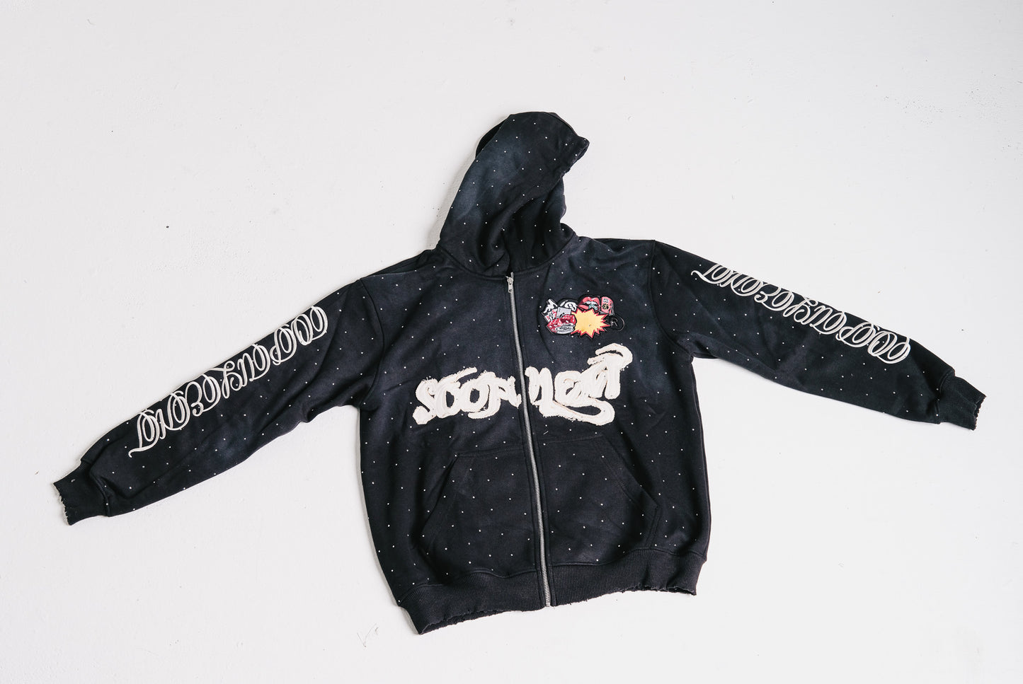 So Opulent Patch Rhinestone Hoodie