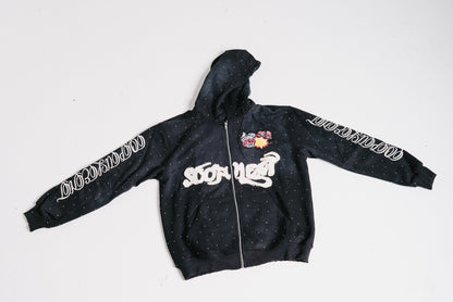 So Opulent Patch Rhinestone Hoodie