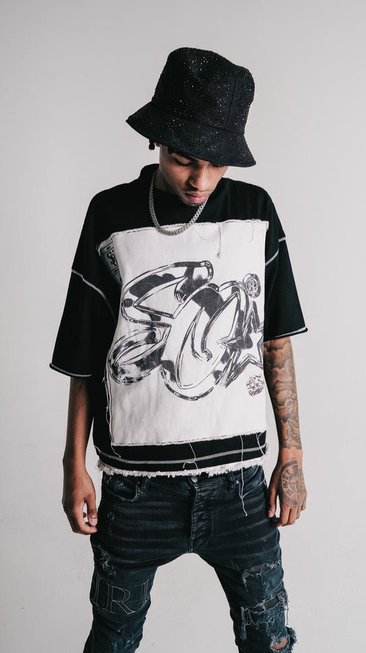 Logo Distressed Embroidery Tee