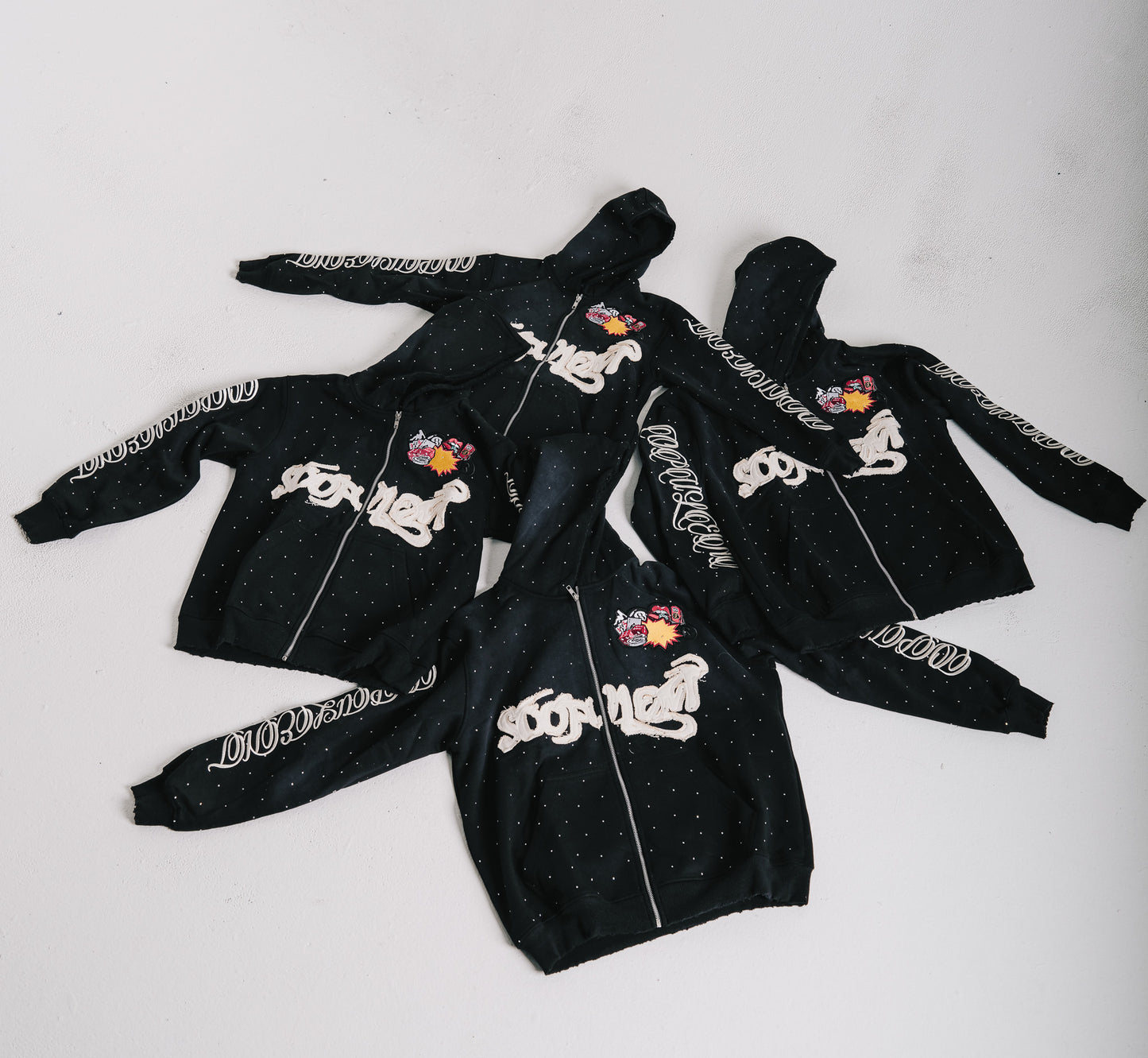 So Opulent Patch Rhinestone Hoodie