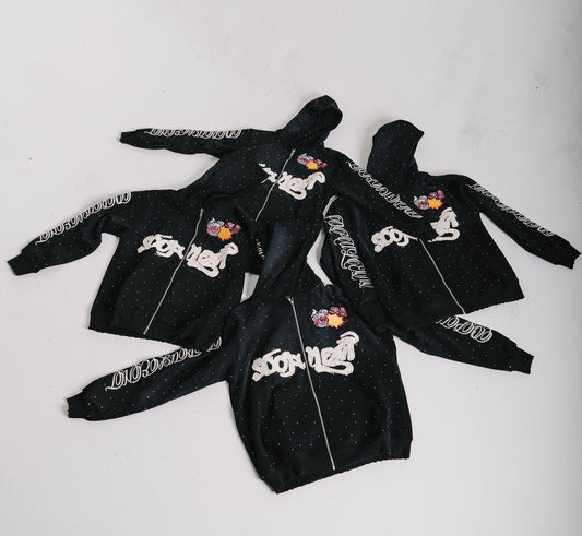So Opulent Patch Rhinestone Hoodie